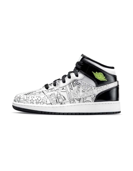 Air Jordan 1 Mid GS DIY,AIR JORDAN 1 MID,Air Jordan,DC4099-100