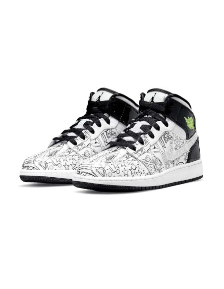Air Jordan 1 Mid GS DIY,AIR JORDAN 1 MID,Air Jordan,DC4099-100