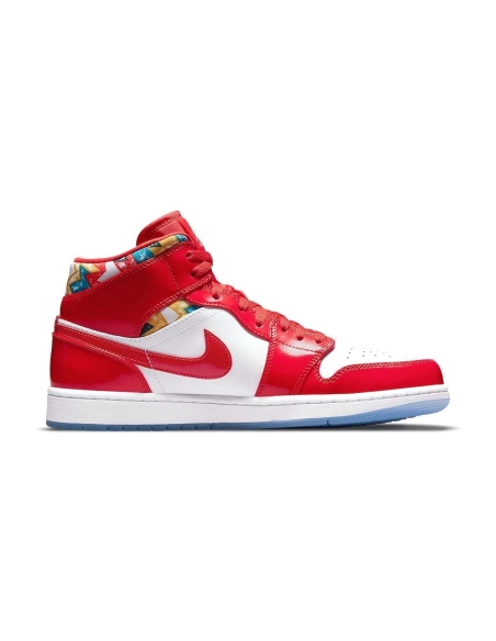 Air Jordan 1 Mid Red Patent,AIR JORDAN 1 MID,Air Jordan,DC7294-600