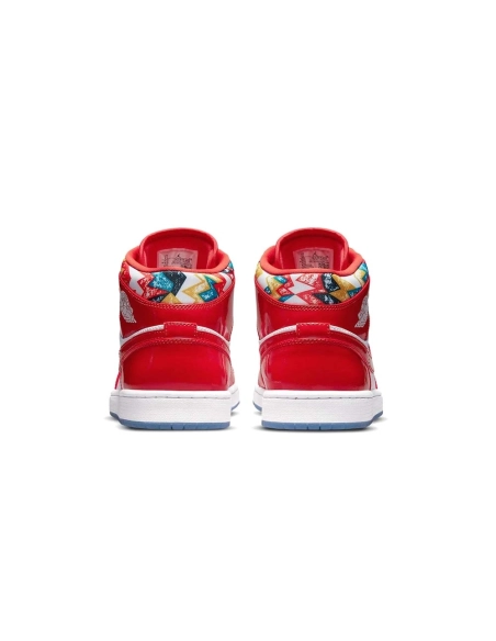 Air Jordan 1 Mid Red Patent,AIR JORDAN 1 MID,Air Jordan,DC7294-600