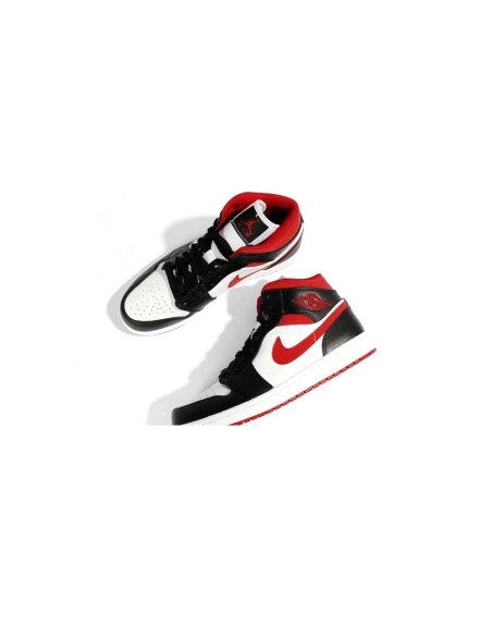 Jordan 1 Mid Gym Red Black White,AIR JORDAN 1 MID,Air Jordan,554724-122