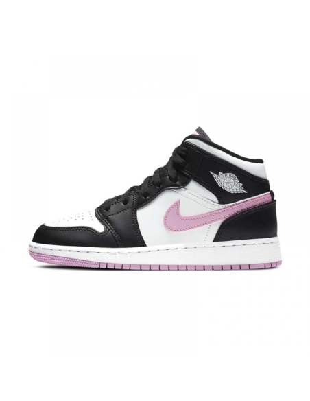 AIR JORDAN 1 MID GS WHITE LIGHT ARCTIC PINK,AIR JORDAN 1 MID,Air Jordan,555112-103