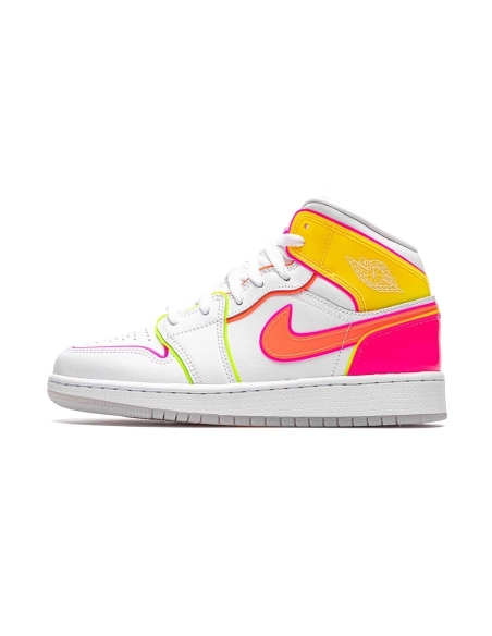 Jordan Air Jordan 1 Mid GS Edge Glow,AIR JORDAN 1 MID,Air Jordan,CV4611-100