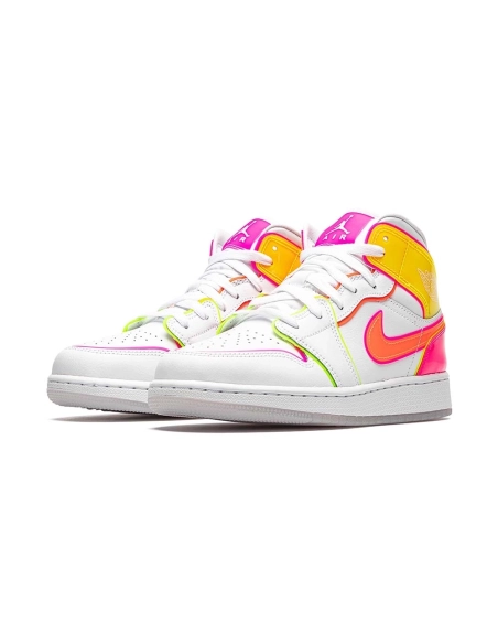 Jordan Air Jordan 1 Mid GS Edge Glow,AIR JORDAN 1 MID,Air Jordan,CV4611-100