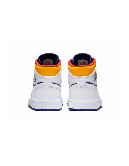 Jordan Air Jordan 1 Mid White Deep Royal Blue,AIR JORDAN 1 MID,Air Jordan,554724-131