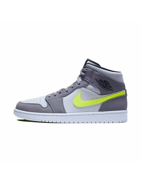Jordan Air Jordan 1 Mid Grey Volt,AIR JORDAN 1 MID,Air Jordan,554724-072