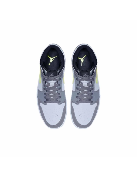Jordan Air Jordan 1 Mid Grey Volt,AIR JORDAN 1 MID,Air Jordan,554724-072